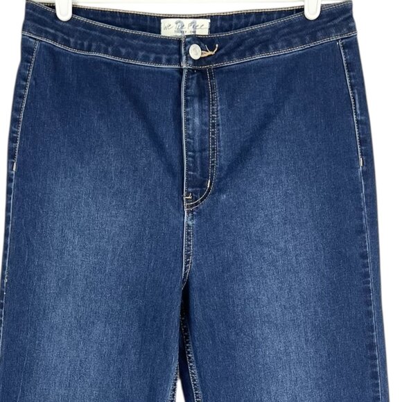 We The Free Women's Wide-Leg Stretch Blue Denim Jeans Size 31 High Rise NWOT - Picture 3 of 10